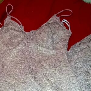 A'gaci nude lace dress